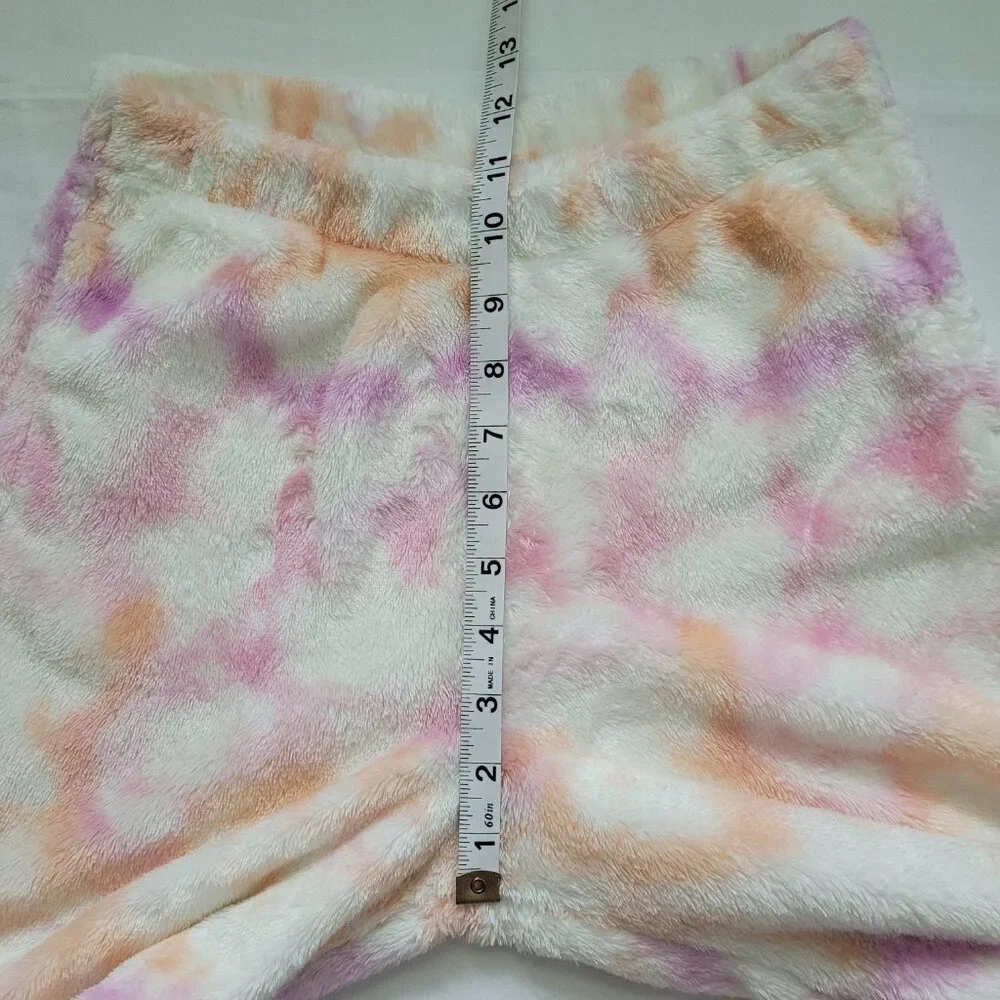 Cat & Jack Fleece Jogger Pants Set Pink Tie Dye Blue Star Sweater Girls L Cozy